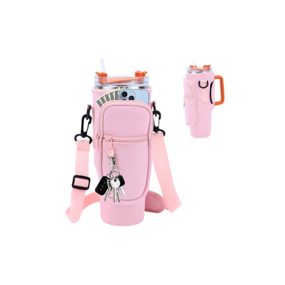 40oz Tumbler Water Bottle Carrier Bag with Adjustable Shoulder Strap For Stanley